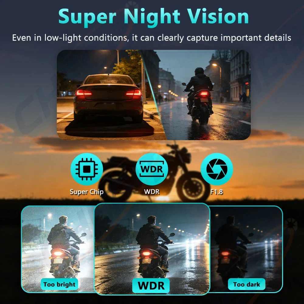 Motorcycle DVR 2K HD WiFi With - Compact Camera Mirrorless incelemesi ve fiyatı