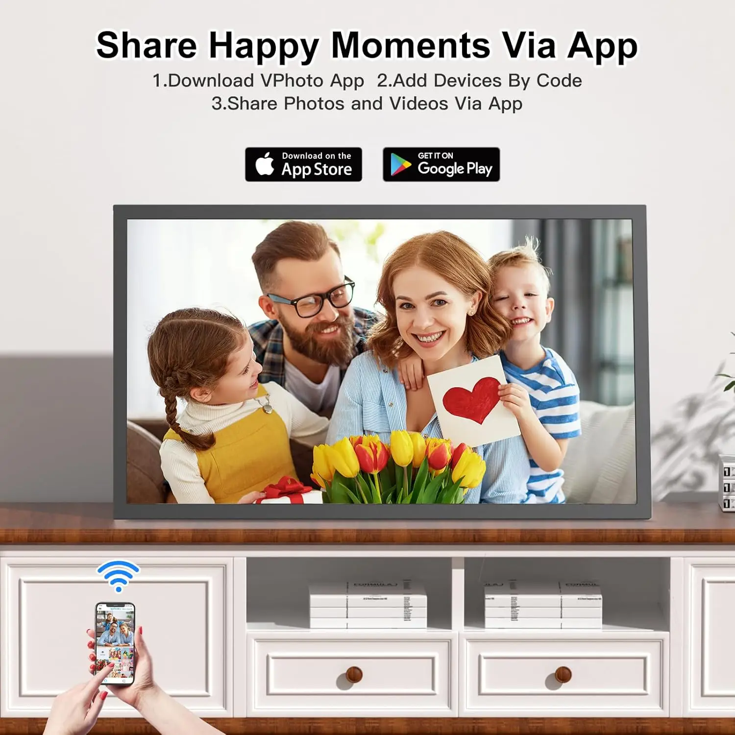 Large Digital Picture Frame 21 - Digital Photo Frame Wifi incelemesi ve fiyatı