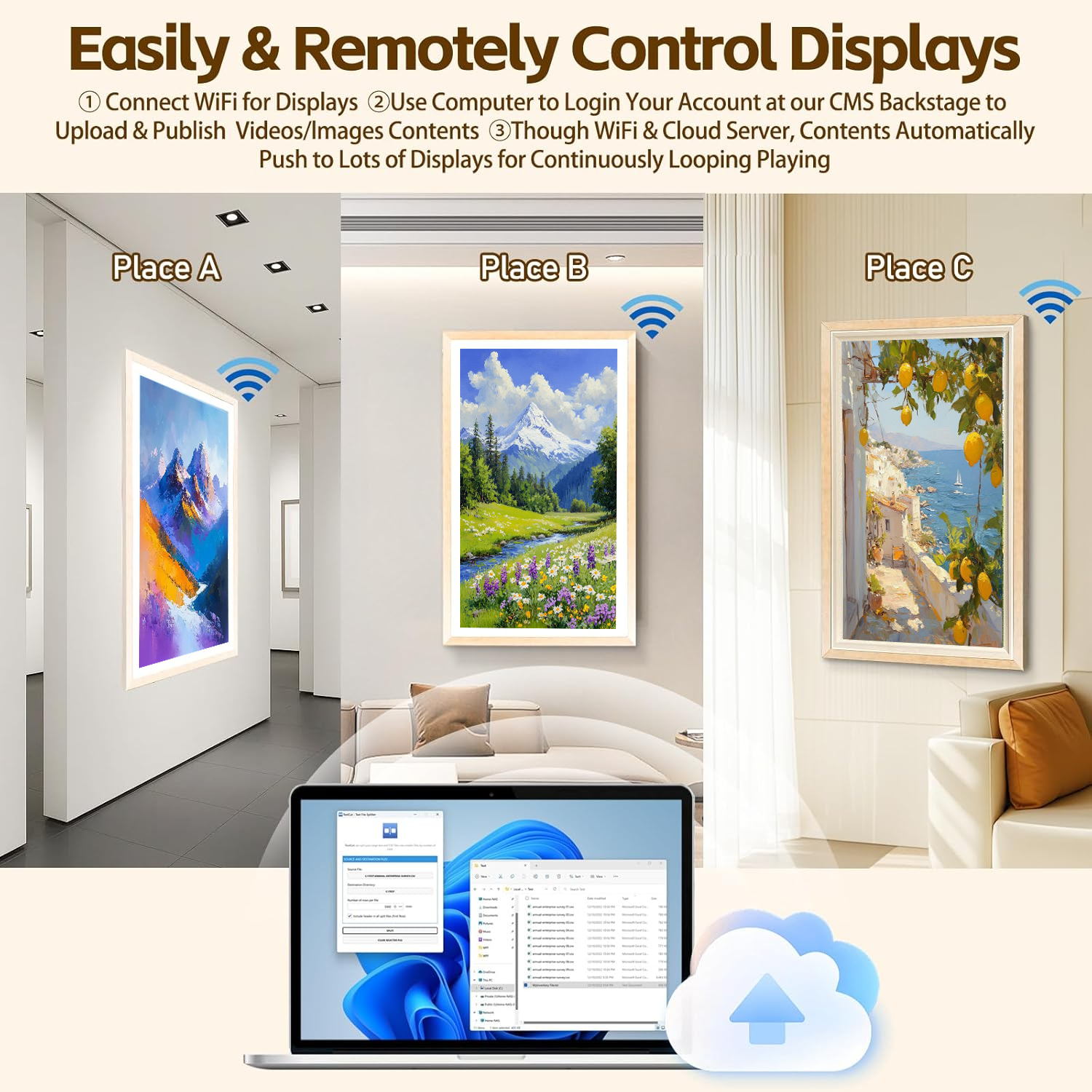 21.5 24 32 Inch Large Digital  - Digital Photo Frame Wifi incelemesi ve fiyatı