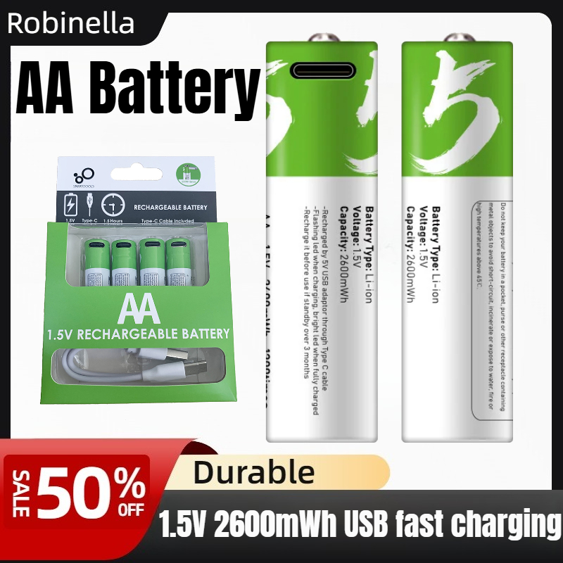 Smart 1.5V AA 2600mWh USB Rech - Modern Electronics Gadgets incelemesi ve fiyatı