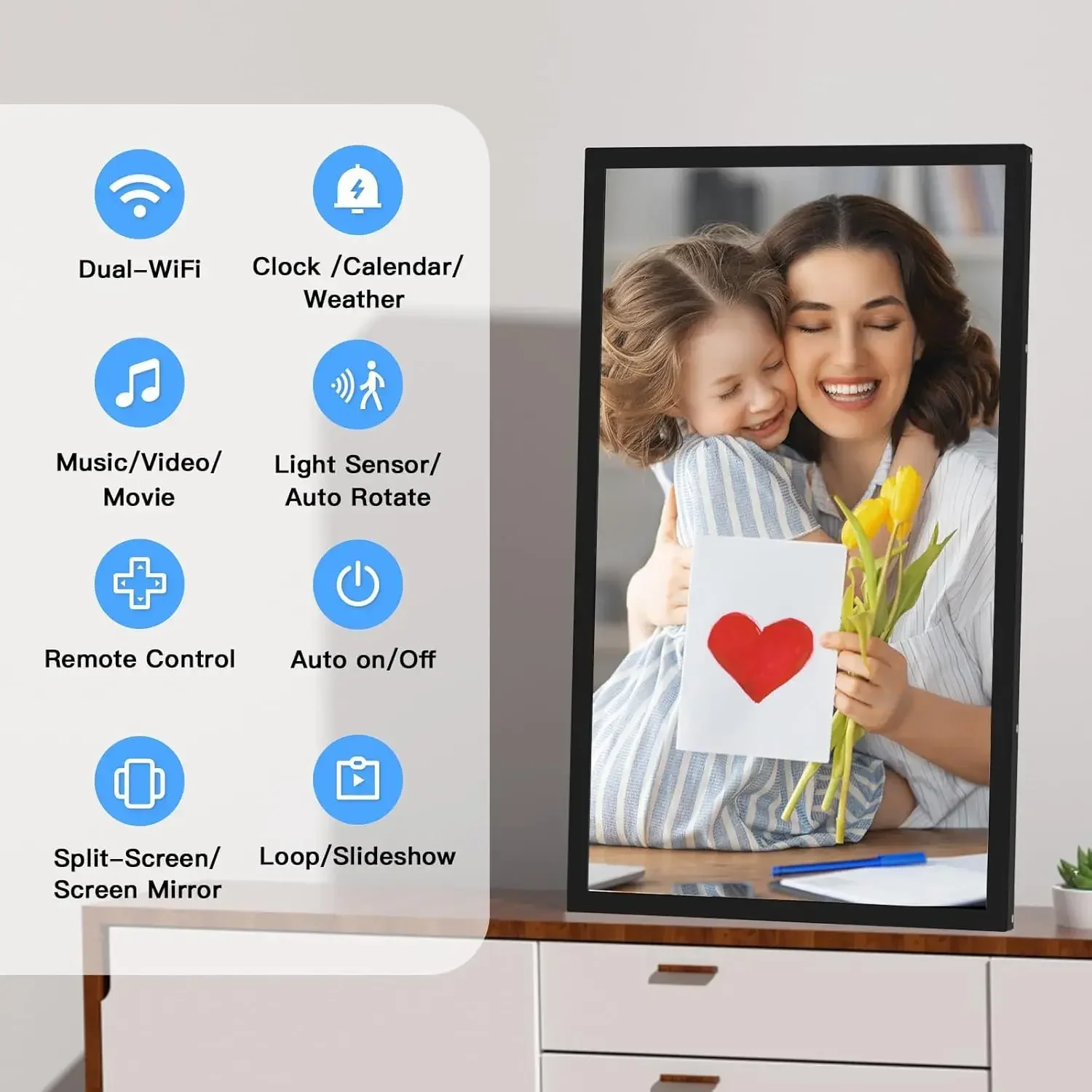 Large Digital Picture Frame 21 - Digital Photo Frame Wifi incelemesi ve fiyatı