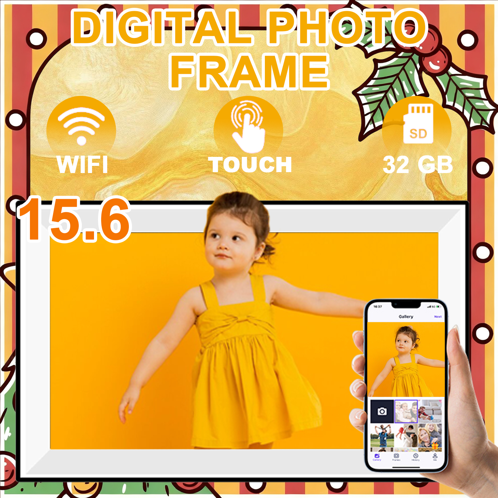 15.6 inch built in 32GB WiFi L - Digital Photo Frame Wifi incelemesi ve fiyatı